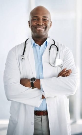 Shot of a confident young doctor working in a hospital